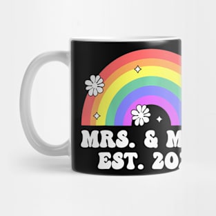 Just Married Engaged Lgbt Lesbian Wedding Mrs  Mrs Est 2024 Mug